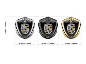 Porsche Badge Autoadesivo Stile Pro Finitura Lega